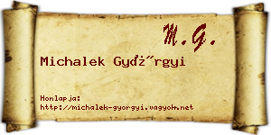 Michalek Györgyi névjegykártya