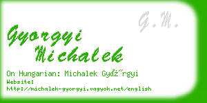 gyorgyi michalek business card